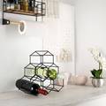 Stojak na wino metalowy czarny 6 butelek 29,5x14,5x28,5 cm