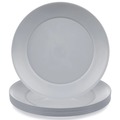 Talerze obiadowe płytkie plastikowe szare SANDY 23,5 cm 6 szt.