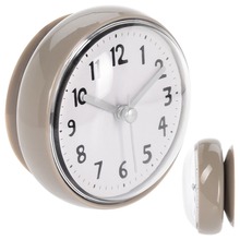 Zegar ścienny łazienkowy z przyssawką wodoodporny na przyssawki mały kremowy 7,5 cm