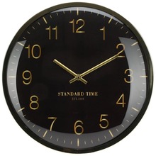 Zegar ścienny złoty czarny 30 cm